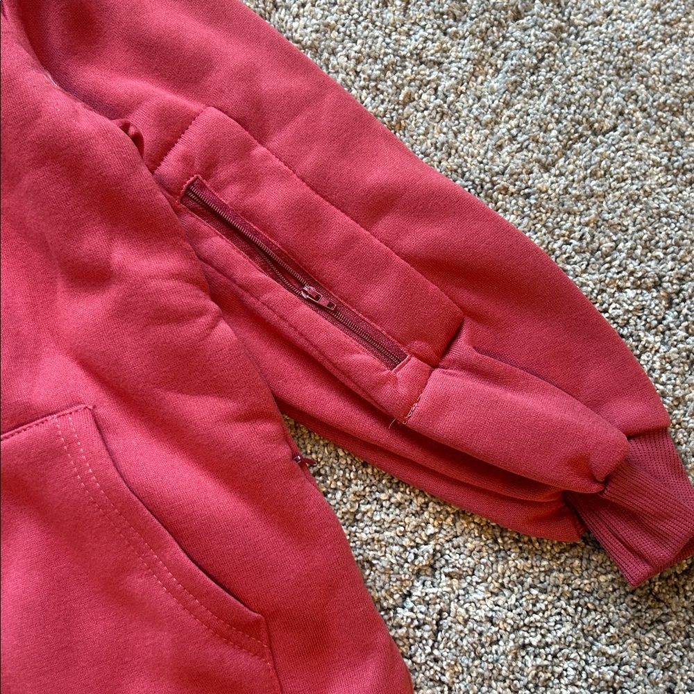 Dark pink travel sweatshirt - Picture 4 of 5